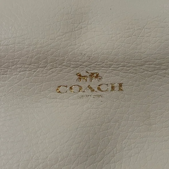 Coach White Leather Derby Tote F58660 - Picture 3 of 16